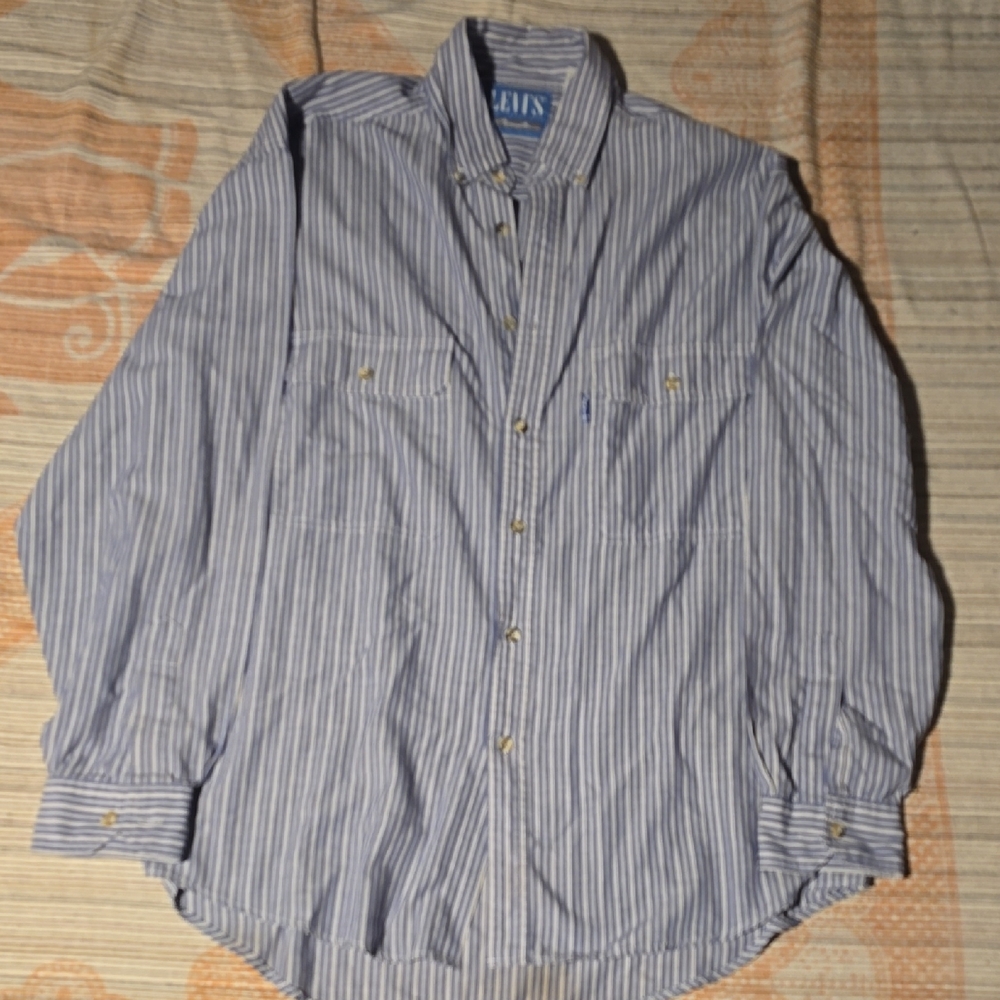 Levi's Classic Blue and White Striped Shirt